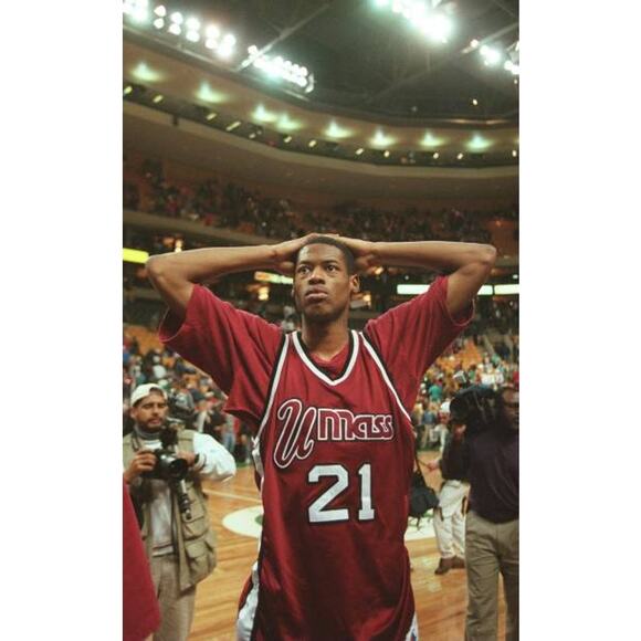 CAMBY #21 UMass 90s STARTER basketball jersey L red Amherst Minutemen vintage - Picture 7 of 11